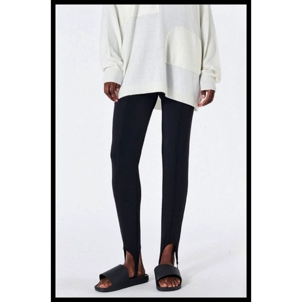 Tibi Stirup Stirrup Trouser Pant Leggings Black 4
